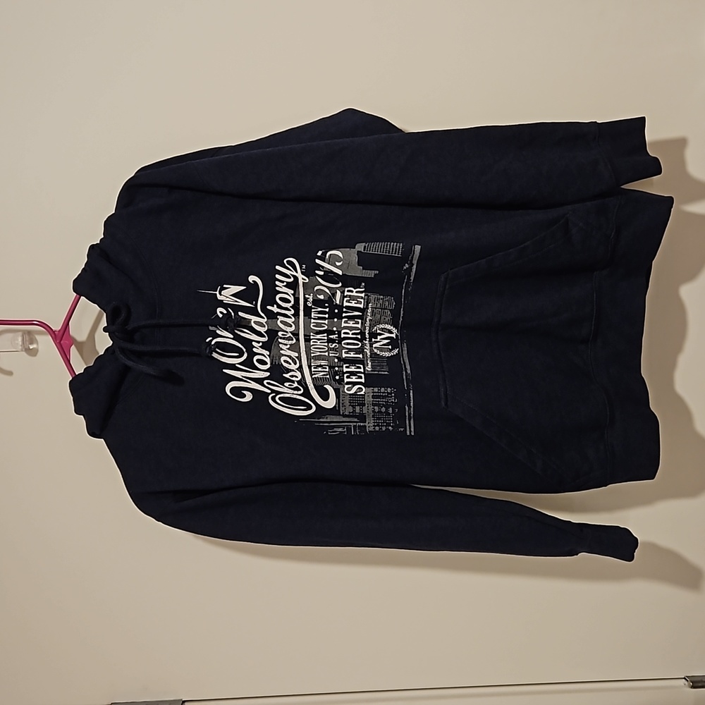 ONE WORLD OBSERVATORY 2015 NYC commemorative graphic hoodie Small Unisex